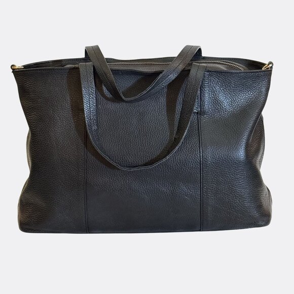 Banana Republic Slouchy Convertible Tote Black Leather Bag – Spring 2018 – One S - Picture 1 of 12